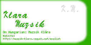 klara muzsik business card